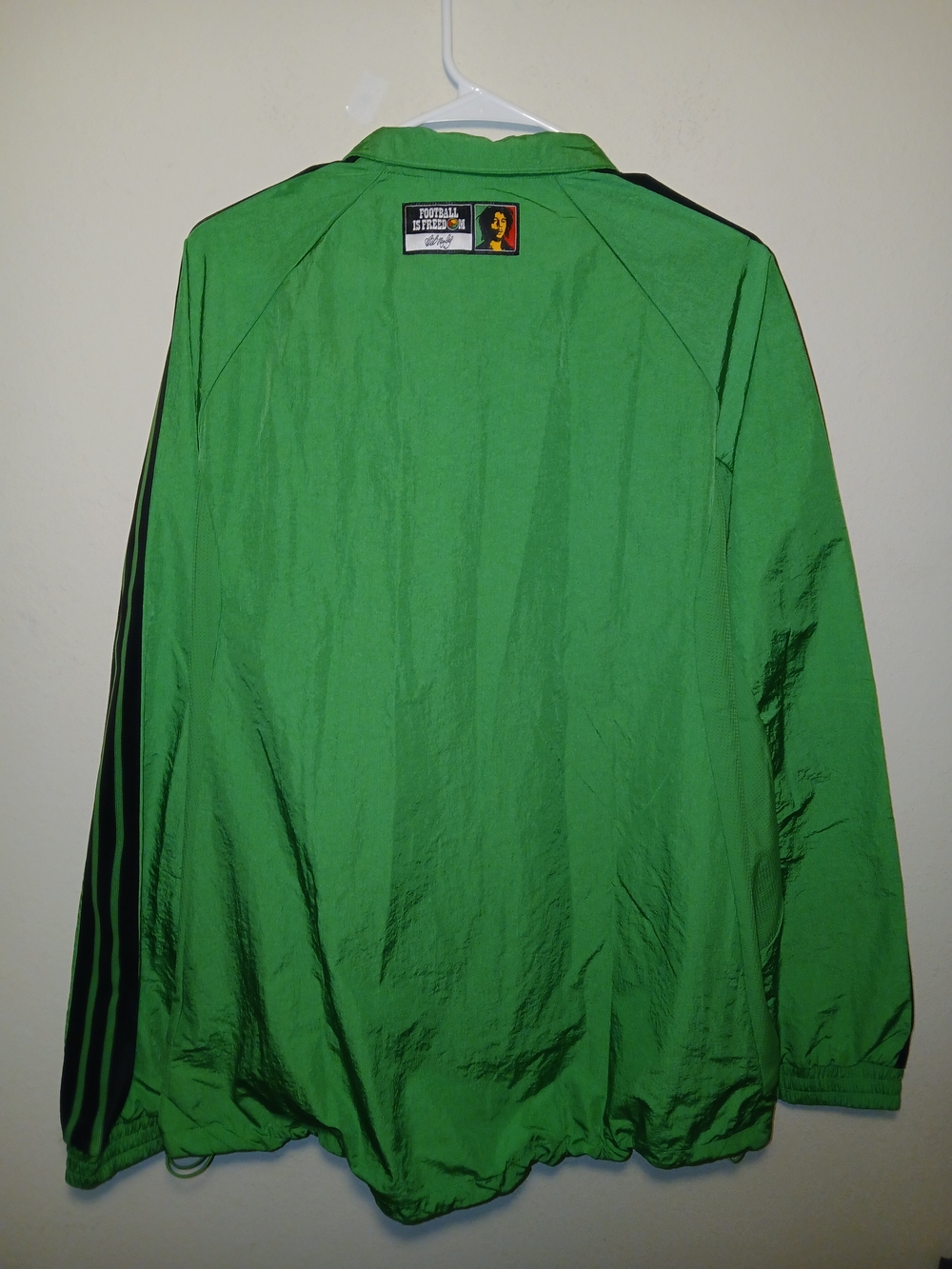 Adidas Jamaica x Bob Marley Home Anthem Jacket Men’s Size L Vivid Green JV8195 - Picture 2 of 7